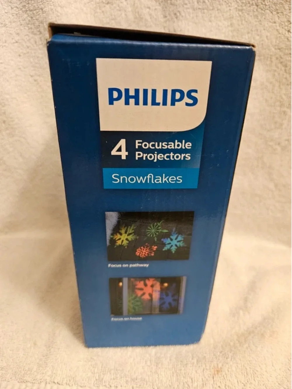 Philips 4 Snowflake LED Focusable Projectors RGB Christmas Lights NEW Open Box